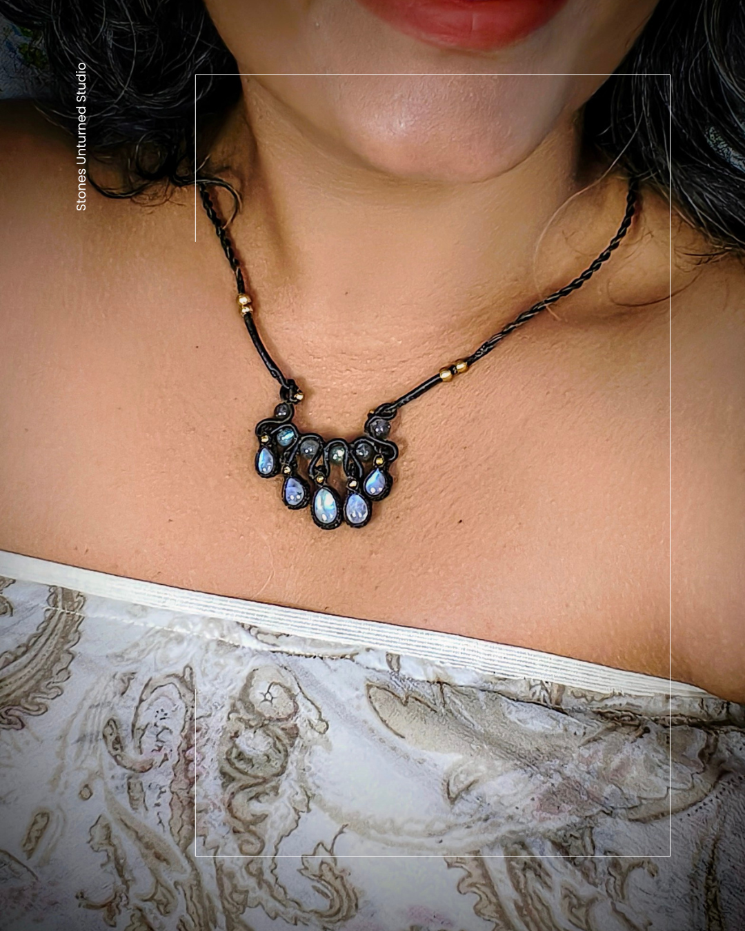 Goddess inspired moonstone necklace perfect for summer and travel.